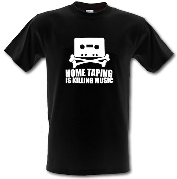 HOME TAPING is Killing Music Retro Slogan 100% Cotton t-shirt