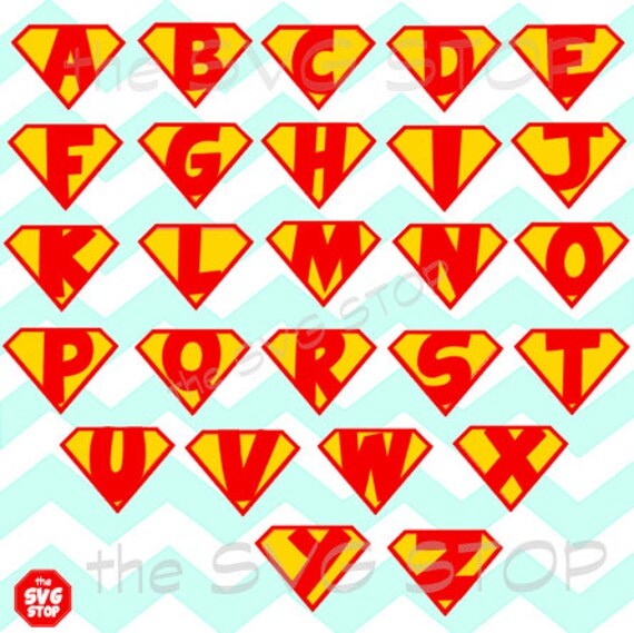 Superhero alphabet font 26 letters and frames SVG and studio