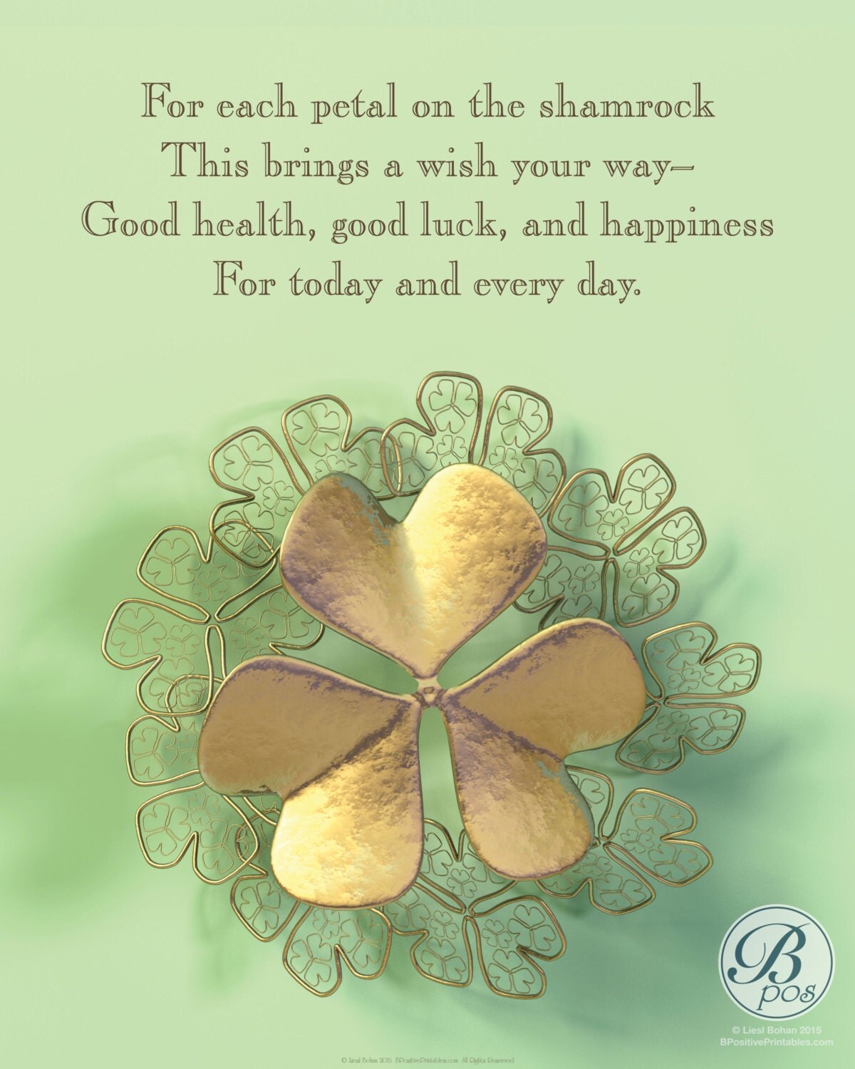 Irish Blessing Wall Art Printable For each by BPositivePrintables