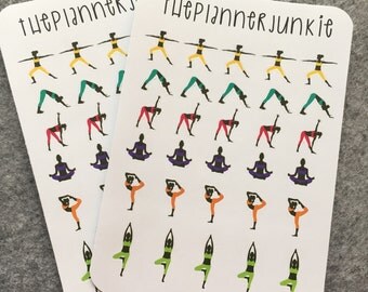 Popular items for yoga stickers on Etsy