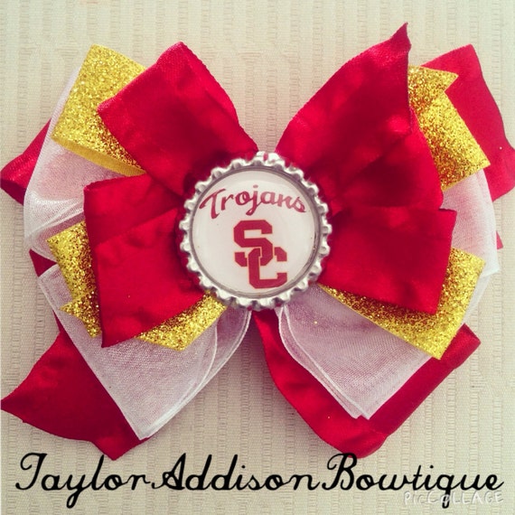 USC Trojans hair bow