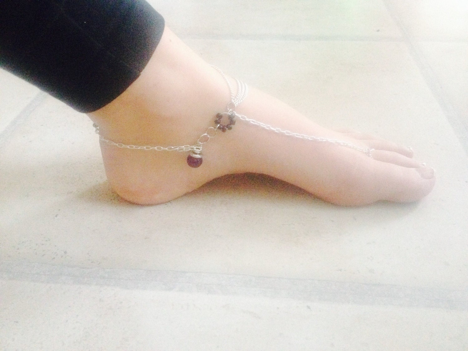 Foot jewellery beauty chain by MissTrex on Etsy