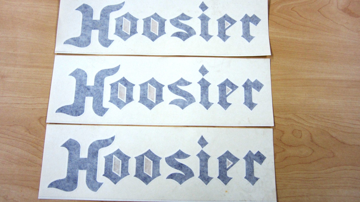 3 x HOOSIER TIRE RACING Decal Sticker Dark Letters by muttluv0