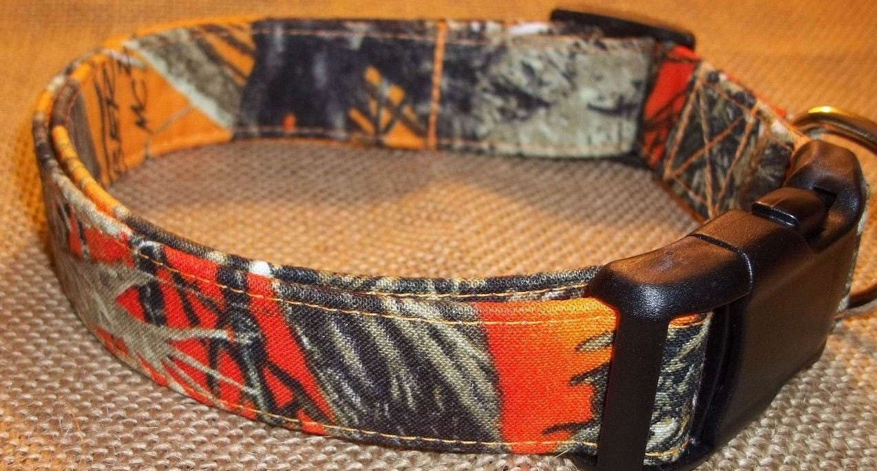 Blaze Orange True Timber MC2 Camo Dog Collar custom made