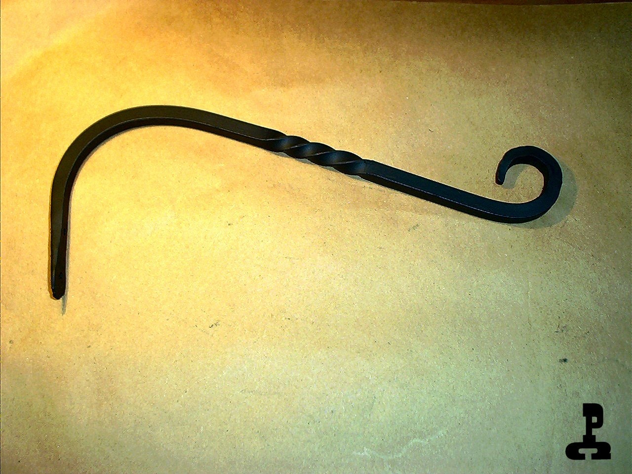 Wrought Iron Plant Hanger with Twist