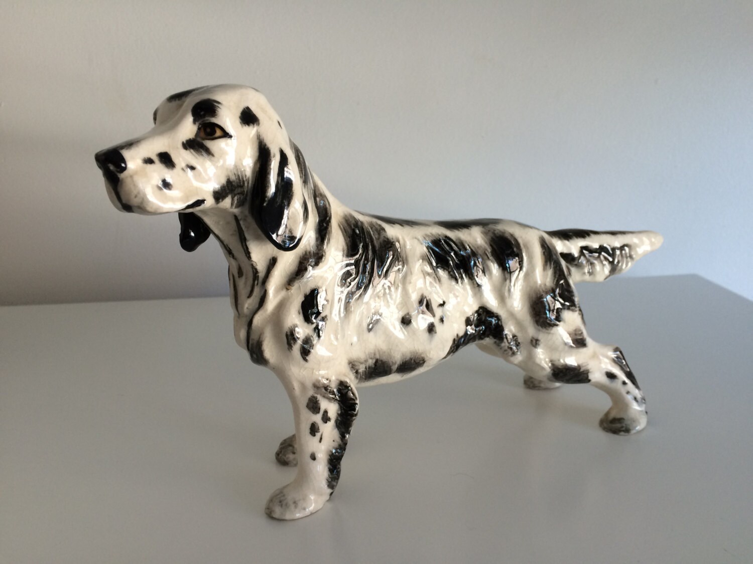 Vintage Antique old Porcelain china Dog Figurine Irish Setter