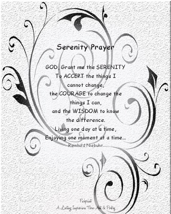 free printable serenity prayer pages
