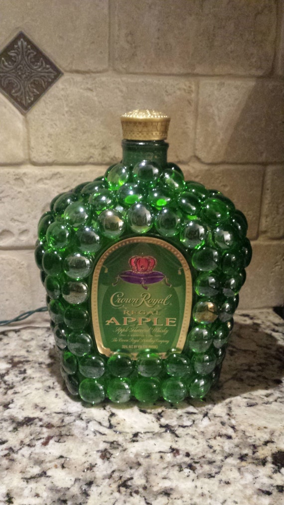 Items similar to Green Apple Crown Royal Bottle Light ...