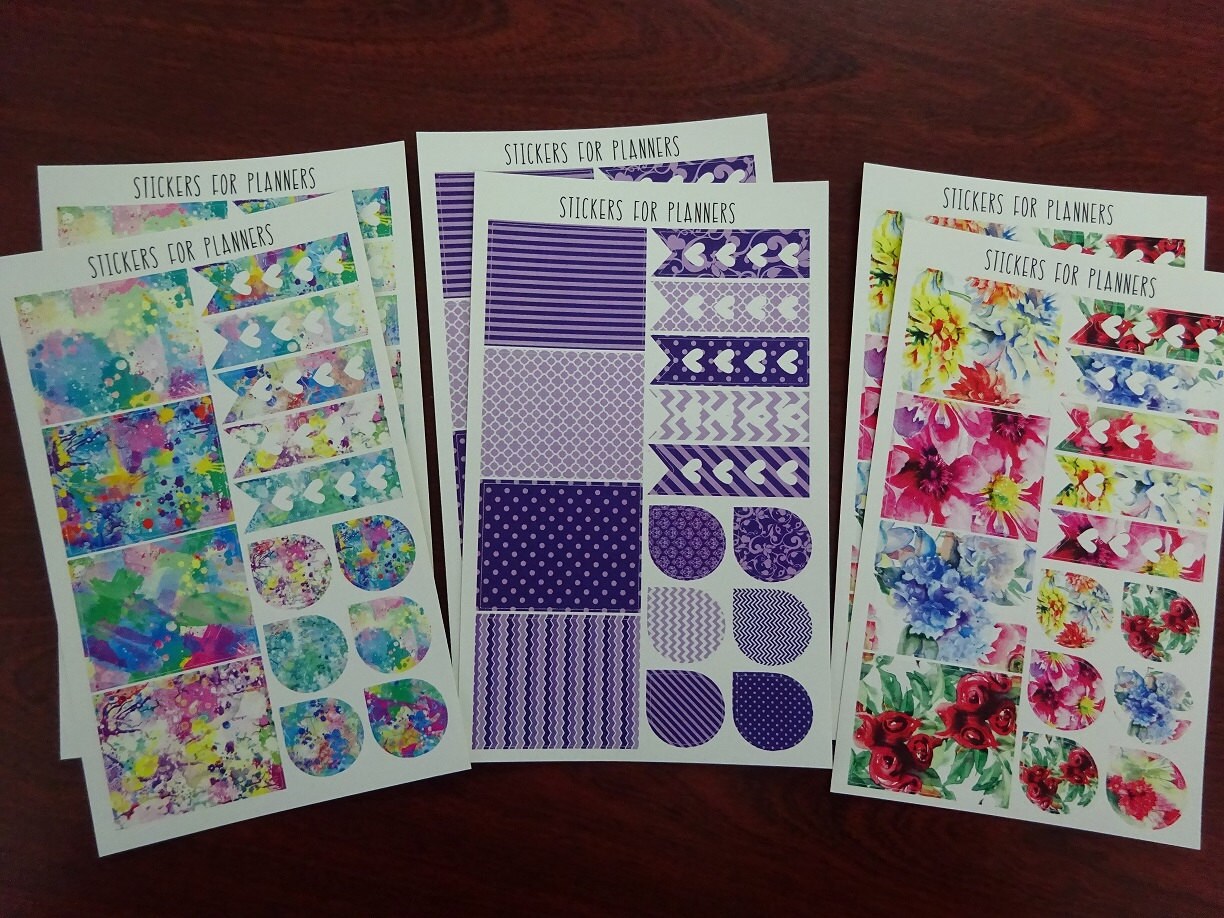 promo 6 sheets stickers for erin condren by stickersforplanners