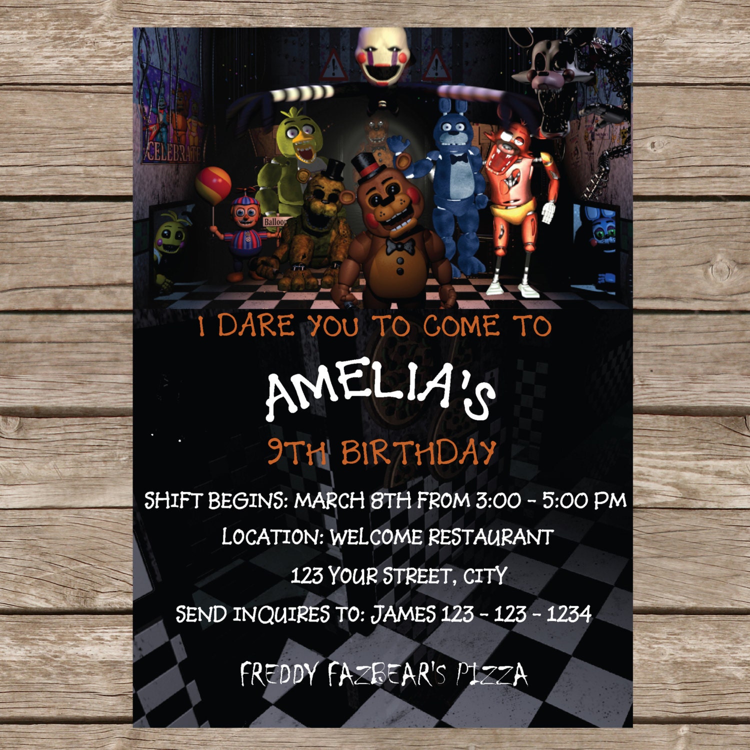 Five nights at freddys birthday party, Fnaf party ideas, Fnaf party