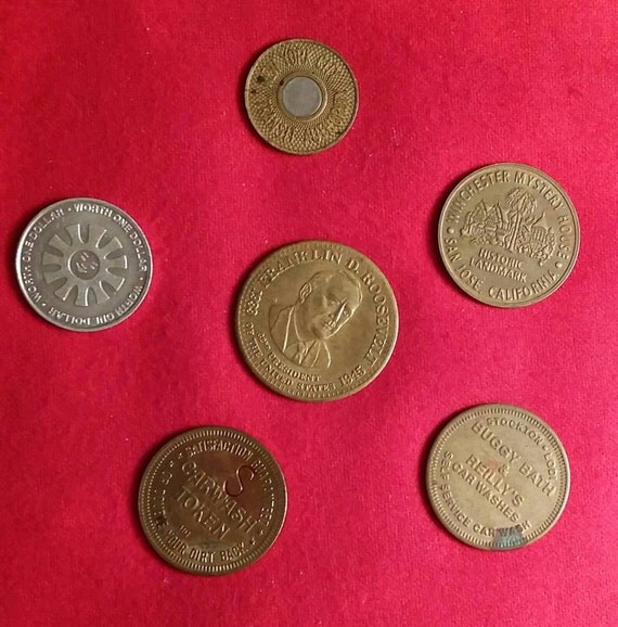 6 old tokens and coins