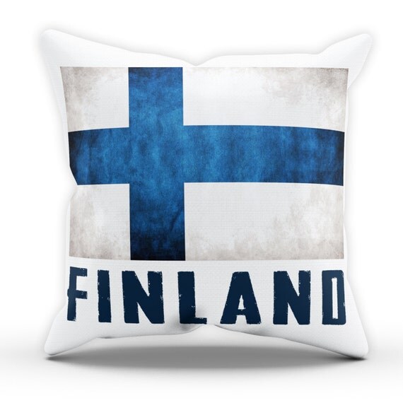 Finland Flag Pillow Cushion Cover Case Present Gift Bed