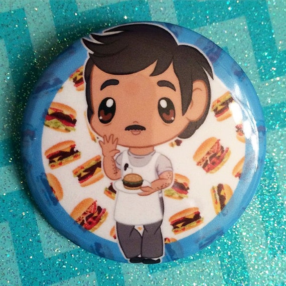 Bob's Burgers Bob Belcher Chibi Button by LagproofItems on Etsy