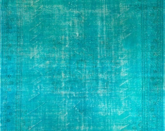 Items similar to 4x6.6 Ft (122x198 cm) Teal Blue & Turquoise Color ...