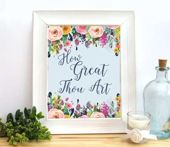 How Great Thou Art Bible Verse Print Instant Download Print