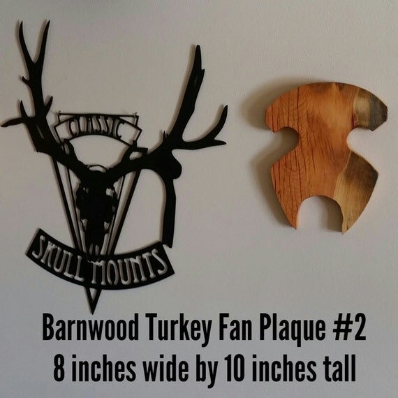 Items similar to Barn Wood Turkey Fan Mount Plaque 2 on Etsy