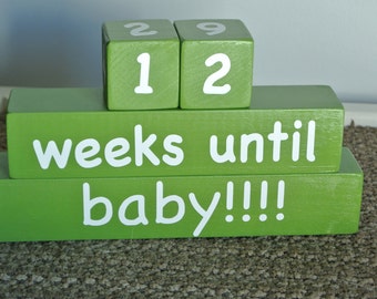Baby Countdown Blocks, Pregnancy Countdown Blocks