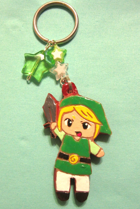 Legend of Zelda Link handmade Key chain by CutieCraftKeychains