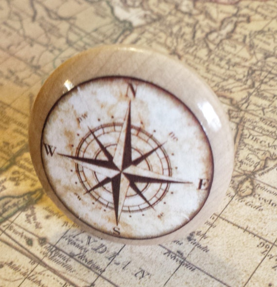 Nautical Birch Wood Knob Drawer Pulls by ManCaveTreasures4u