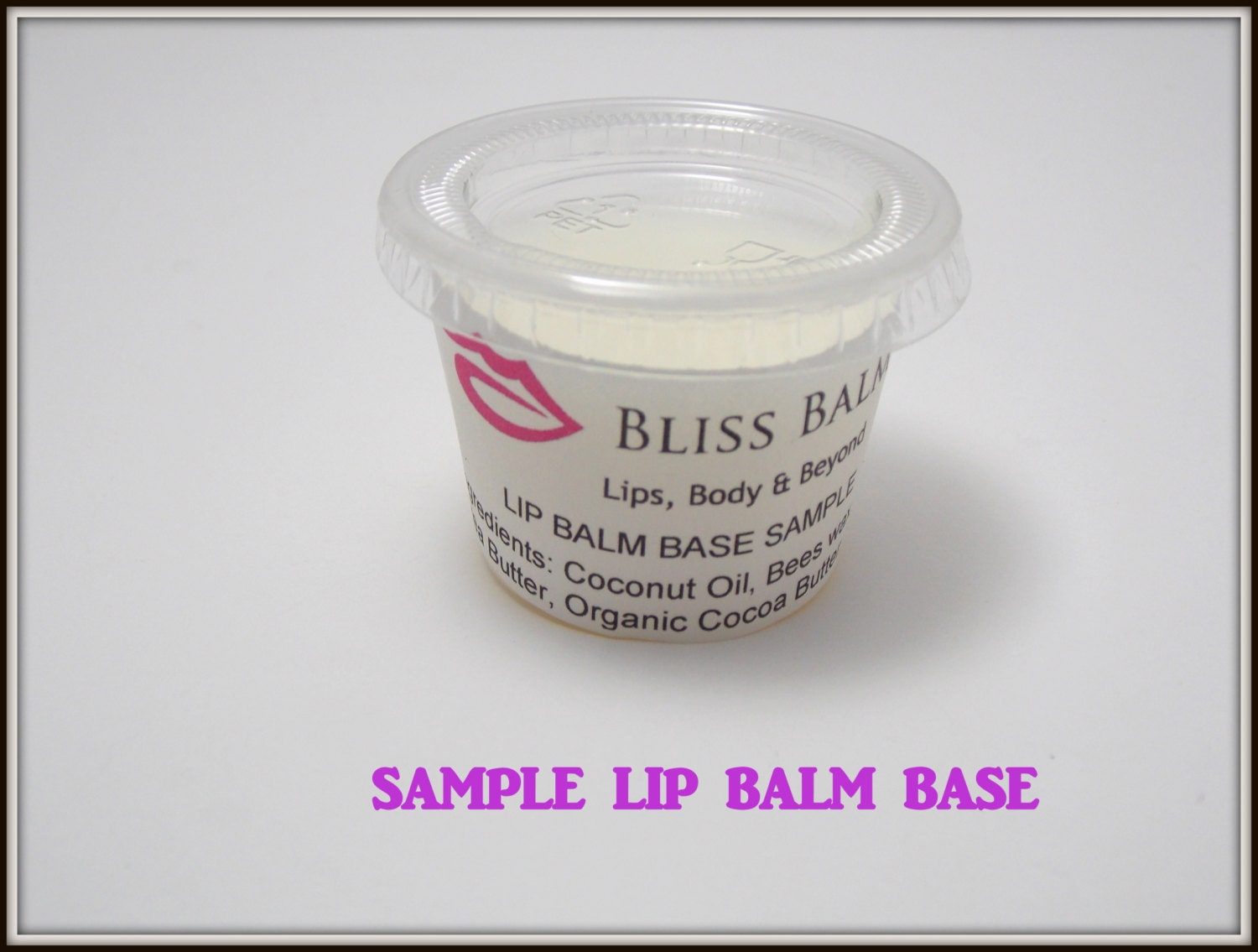 Organic Sample Size Lip Balm Base 1/2 oz. Unsweetened Lip Balm