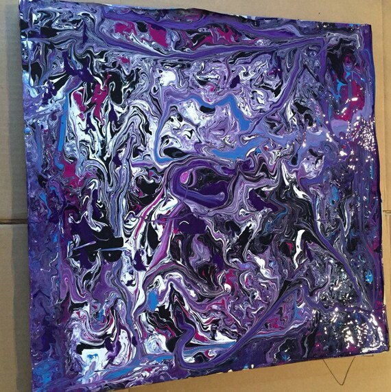 Items similar to 20x20 abstract swirl canvas painting on Etsy