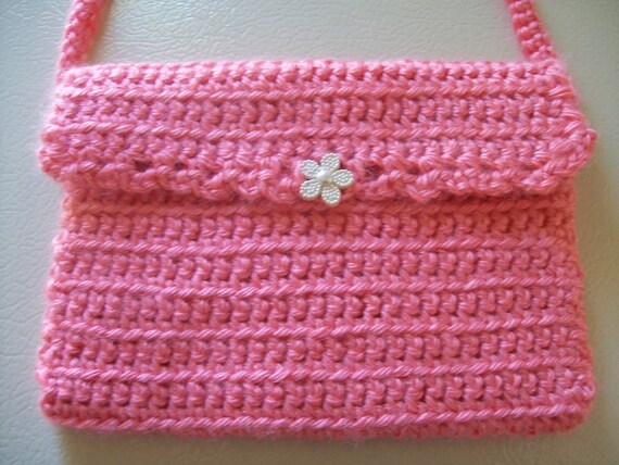 Handmade Crocheted Child's Purse with by MissBarbsCreations