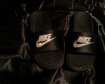 jeweled nike slides