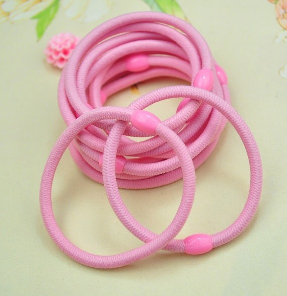 25pcs Elastics 4mm pink hair elastic cordhair by smallcommodity