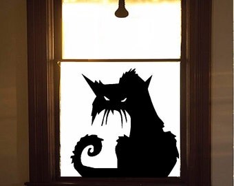 Scary CAT #2 Wall or Window Decal : Halloween