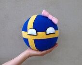 Swedenball, Hand Made, Countryball, Polandball, Meme Ball, Plush Ball