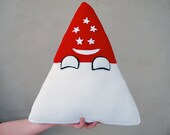 Tringapore, Singaporeball, Hand Made, Countryball, Polandball, Meme Ball, Plush Ball
