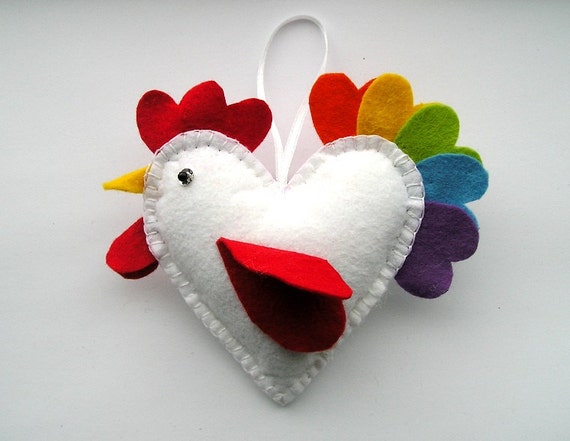 Felt Ornaments Easter Decoration Chicken Felt Bird by 