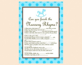 nursery rhyme quiz nursery rhyme game finish by MagicalPrintable
