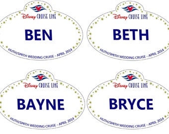 Personalized Disney Cruise Line Name Tag Magnet Stateroom Door Decoration