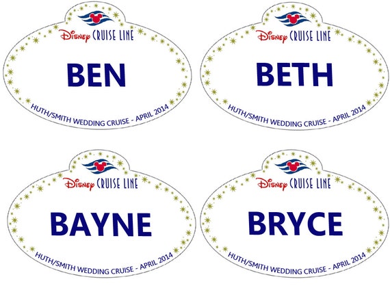 Personalized Disney Cruise Line Name Tag Magnet Stateroom Door