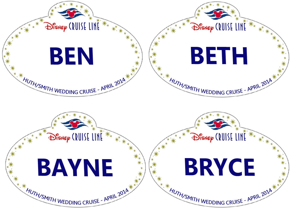 Personalized Disney Cruise Line Name Tag Stateroom Door