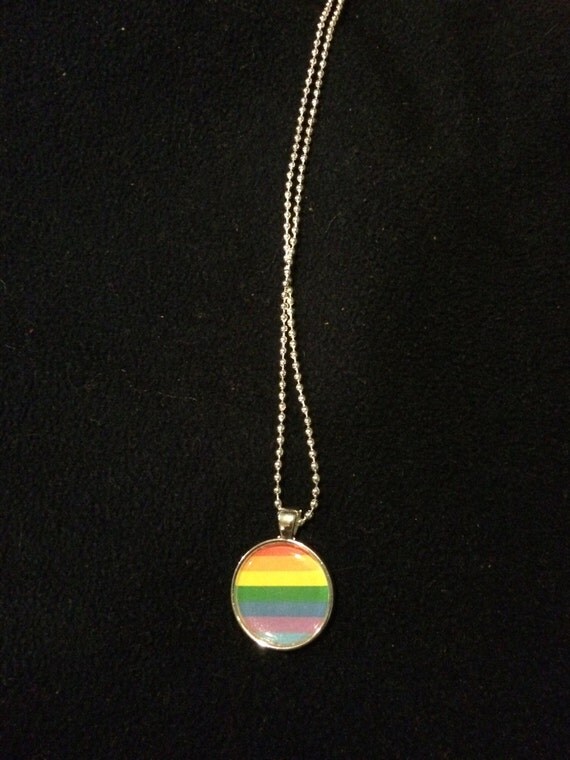 Rainbow Gay Pride Necklace by PlumSoda on Etsy