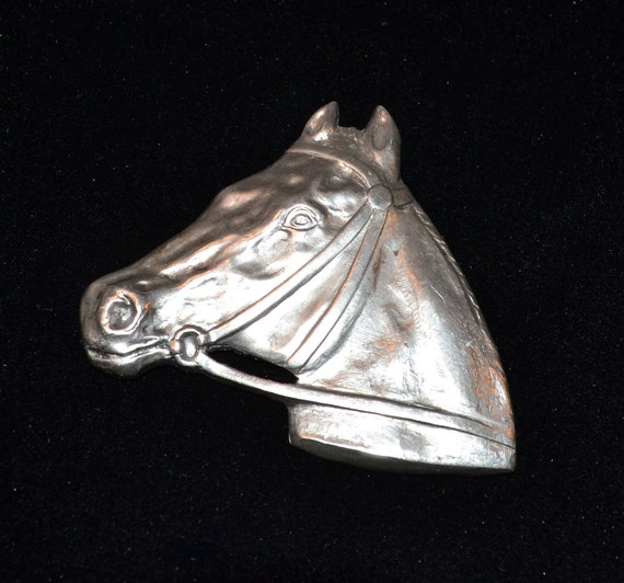 Sterling Silver Horse Head Pin by MyBestMerch on Etsy