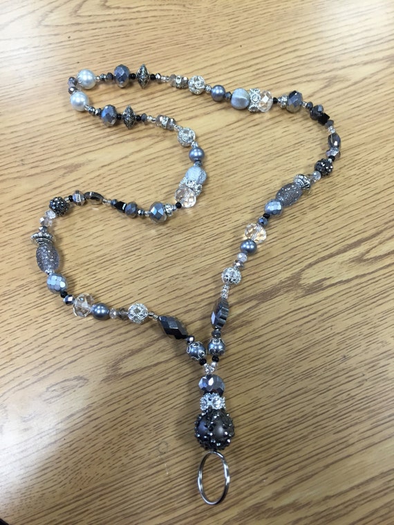 Custom beaded lanyard/ID badge necklace by Professionalinstyle