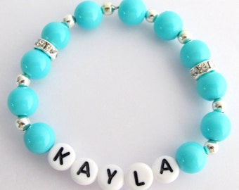 Baby Name Bracelet Baby Girl Gift Custom Name Bracelet Kids Beracelet Children Bracelet Custom Pearl Name Bracelet Free Shipping In USA