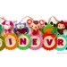 Custom Personalized Samantha BANNER with Farm Animals - Unique Wall Art, Room Decor, Custom Name Banner for Kids room or Baby Nursery