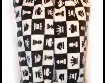 Chess Fleece Scarf, Gamers/Club Muffler, Novelty Neck Scarf