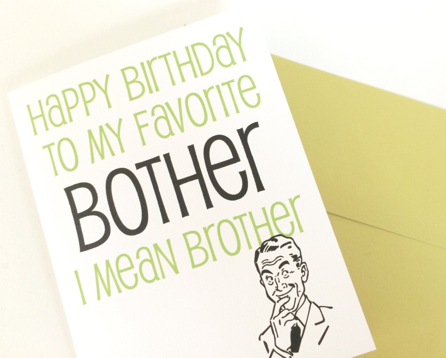 Happy Birthday Brother Card Funny Brother Card Brother Is A