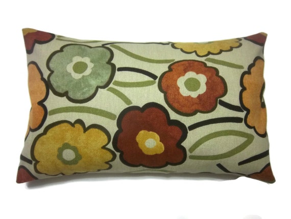 Decorative Pillow Cover Rust Red Yellow Gold Tangerine Orange