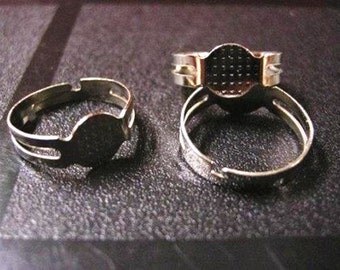 6pc platinum look adjustable ring shanks-1867