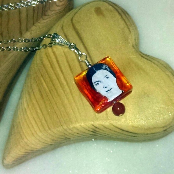 Emily Dickinson and Emily Bronte Pendant (Two Emilies Pendant)