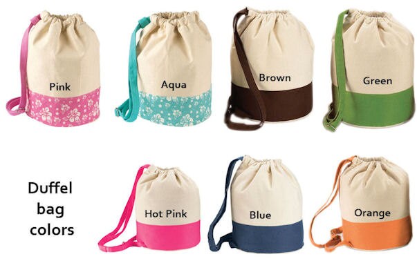 personalized canvas beach bags