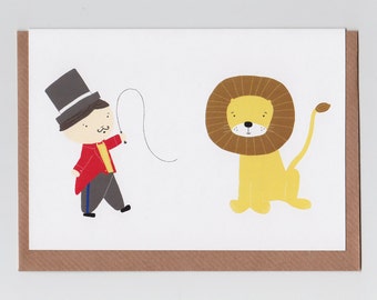 Lion Tamer | Greetings Card with Circus Design