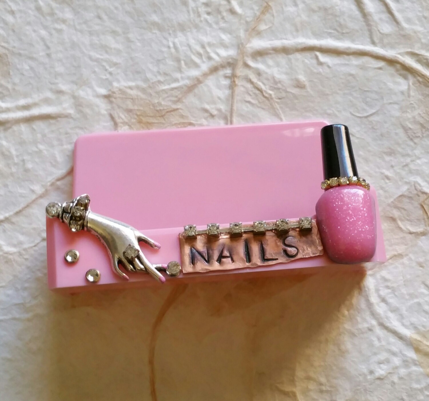 Pretty In Pink Nail Tech Business Card Holder