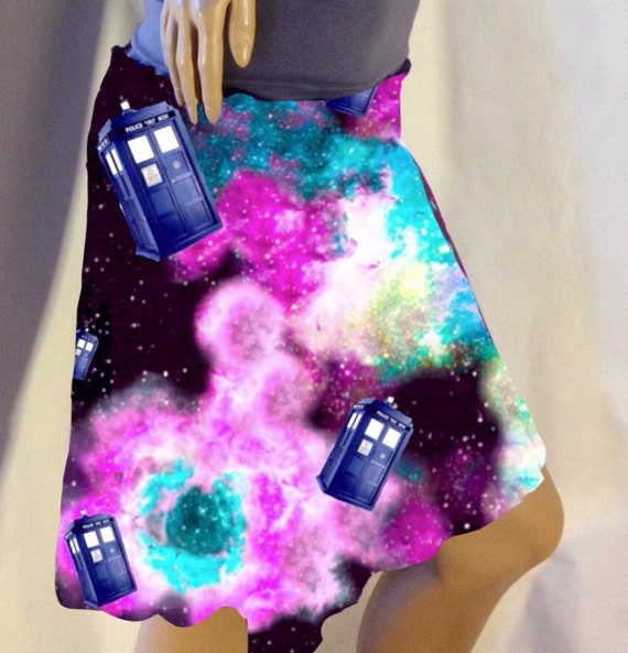 Items Similar To Doctor Who Skirt Sci Fi Skirt Tardis Skirtmini Skirt Cosplaycomic Con 8264